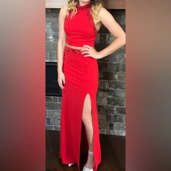 B Darlin | Dresses | B Darwin 2 Piece Prom Dress Size 2 Red | Poshmark
